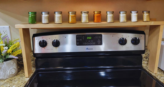 Spice Rack Above the Oven