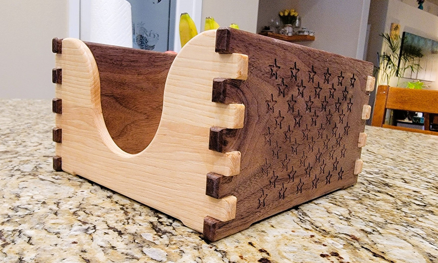American Flag Design -Wooden Napkin Holder