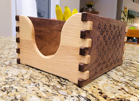 American Flag Design -Wooden Napkin Holder