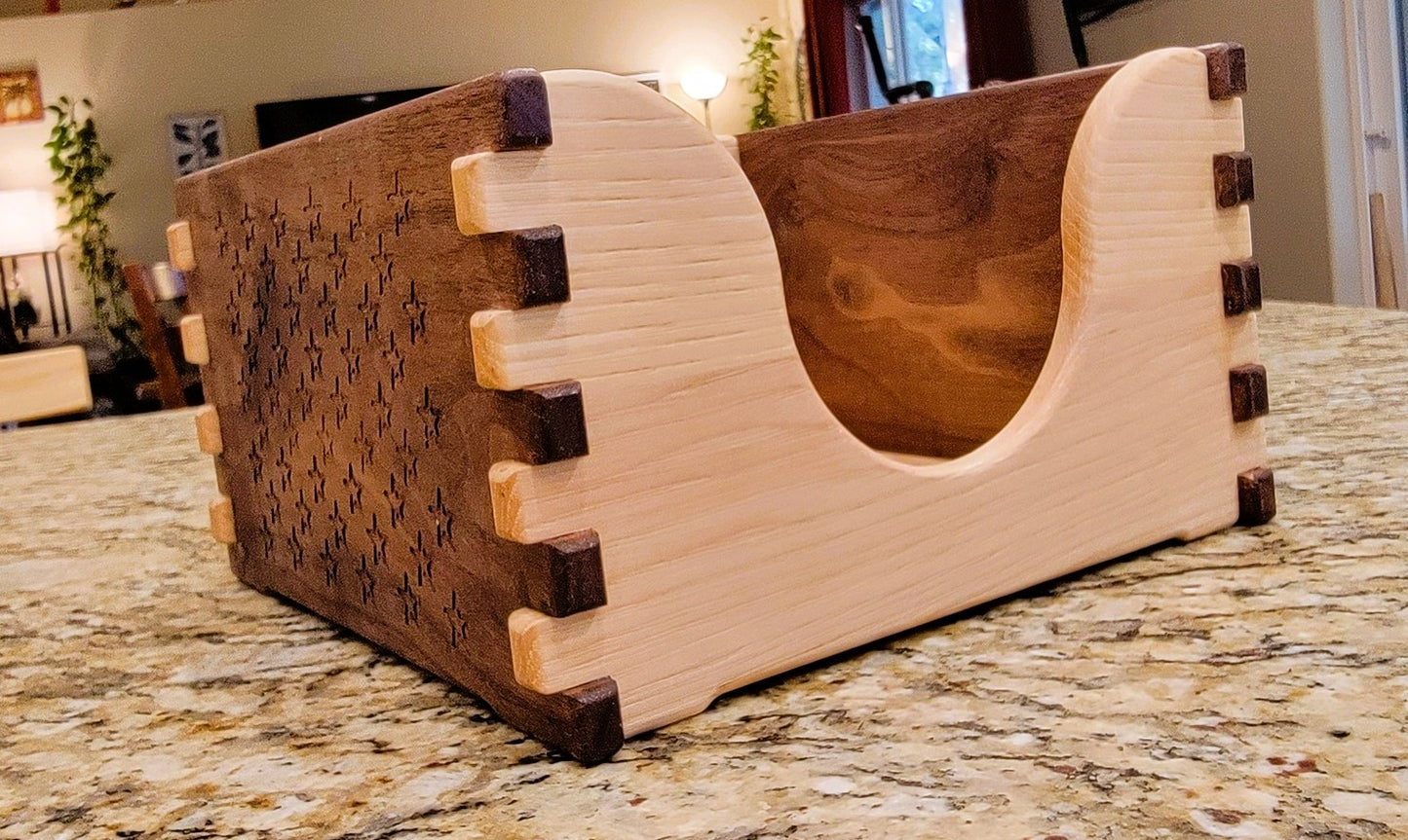 American Flag Design -Wooden Napkin Holder