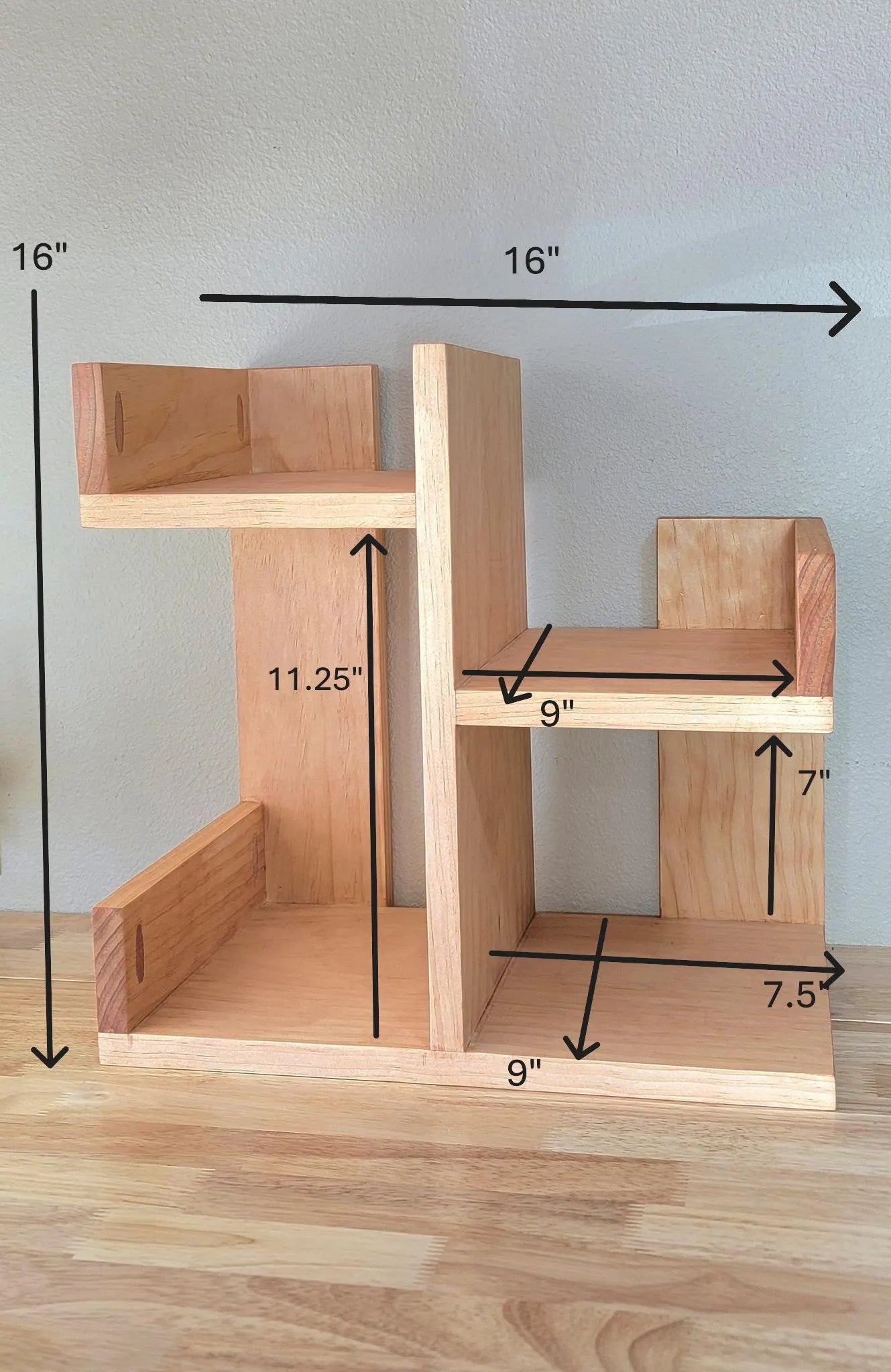 Multi-Functional Desk Storage/ Organizer, Wooden Rack Organizer